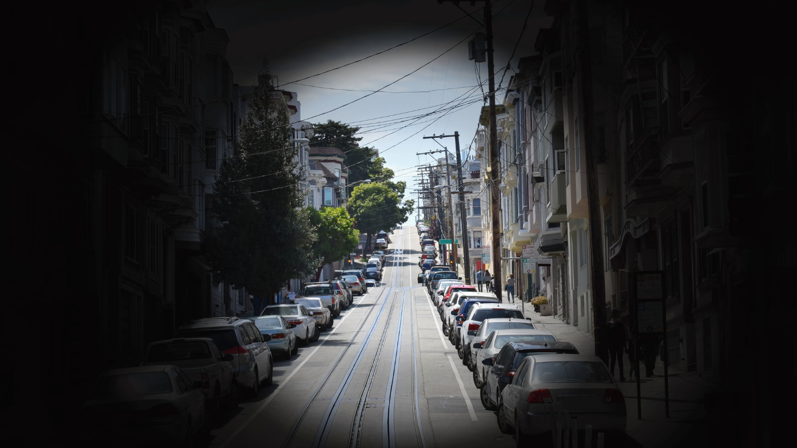 Tunnel vision - street seen through tunnel vision lens