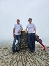 Ben and Alex at top of Snowdon