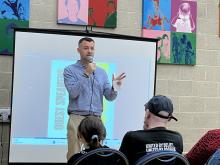 Jay Self giving presentation 