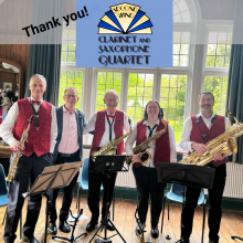 Second Wind band members with Prof Lotery 