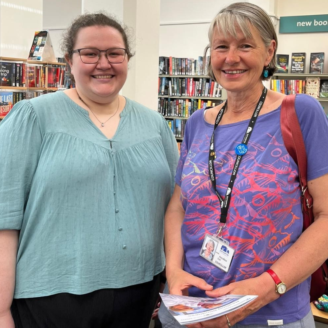 Sarah and Councillor Marie Finn 