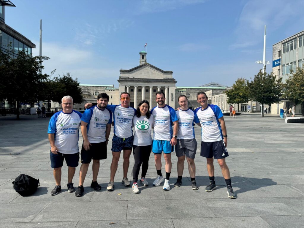 Joe Marsden team standing in front of Guildhall Squaer