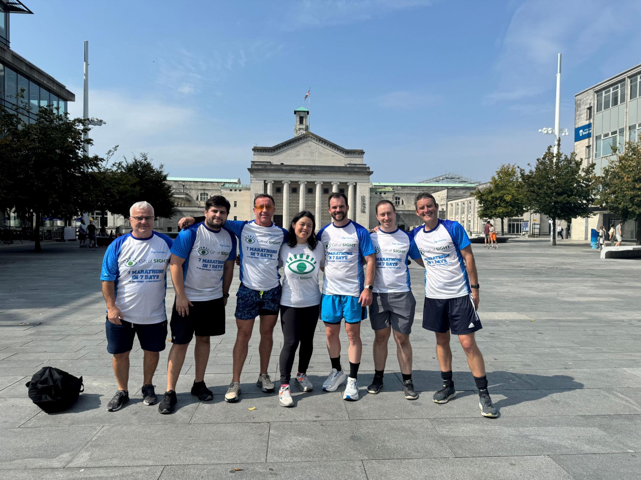 Joe Marsden team standing in front of Guildhall Squaer
