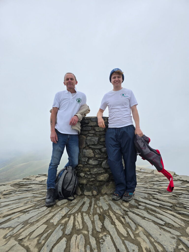Ben and Alex at top of Snowdon