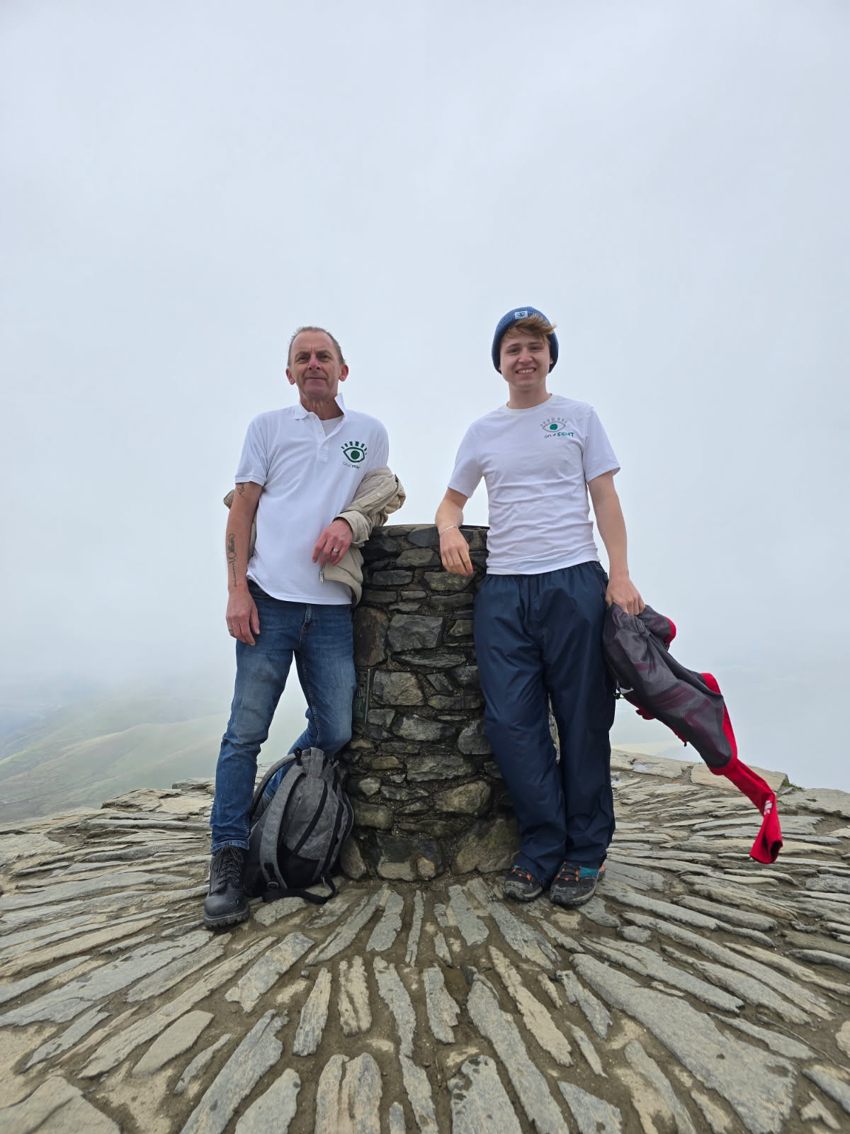 Ben and Alex at top of Snowdon